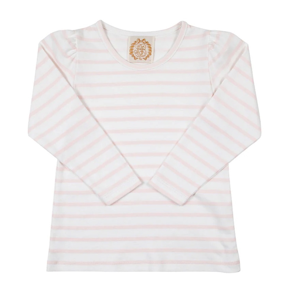 TBBC 100% Pima Cotton Basic Pink Striped Blouse
